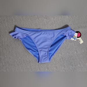 No Boundaries Blue Ruffle Bikini Bottom Size Large New With Tags